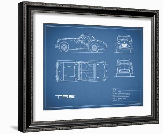 Triumph TR2-Blue-Mark Rogan-Framed Art Print