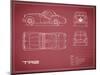 Triumph TR2-Maroon-Mark Rogan-Mounted Art Print