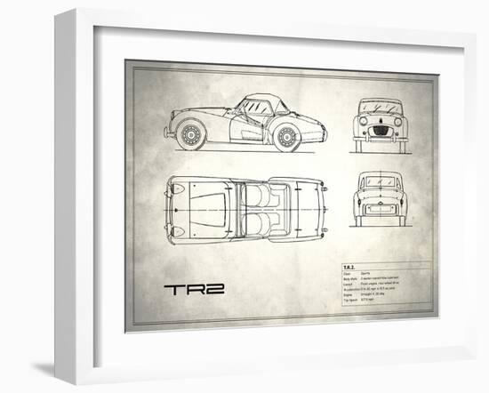 Triumph TR2 White-Mark Rogan-Framed Art Print