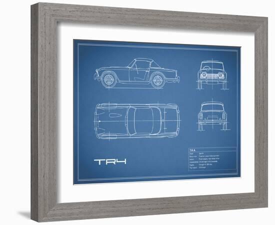 Triumph TR4-Blue-Mark Rogan-Framed Art Print