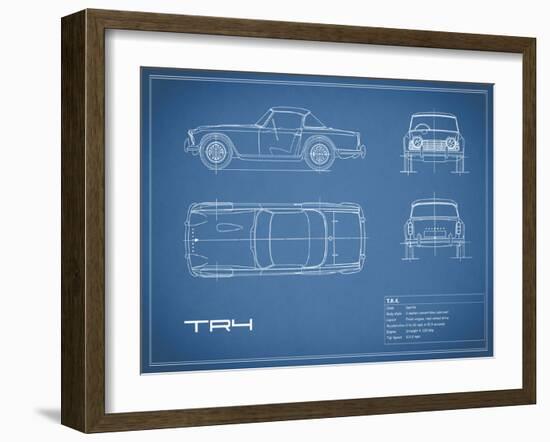 Triumph TR4-Blue-Mark Rogan-Framed Art Print