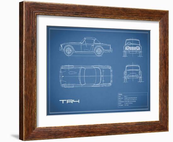 Triumph TR4-Blue-Mark Rogan-Framed Art Print