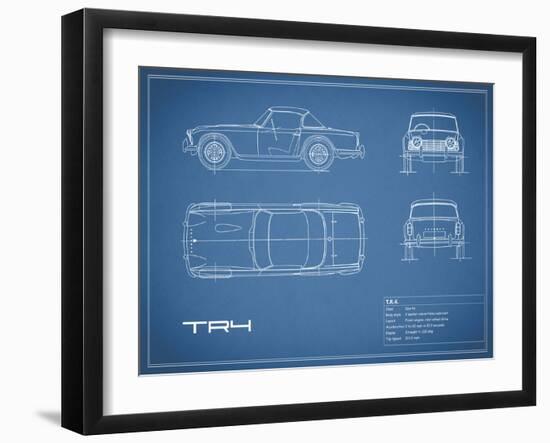 Triumph TR4-Blue-Mark Rogan-Framed Art Print