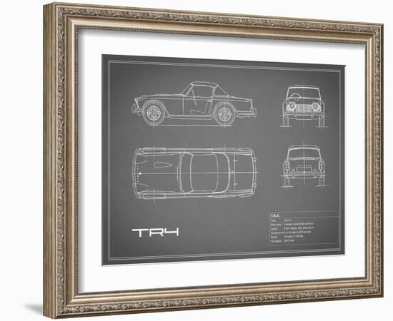 Triumph TR4-Grey-Mark Rogan-Framed Art Print