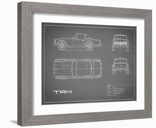 Triumph TR4-Grey-Mark Rogan-Framed Art Print