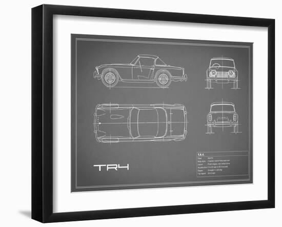 Triumph TR4-Grey-Mark Rogan-Framed Art Print