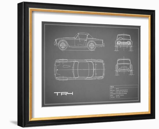 Triumph TR4-Grey-Mark Rogan-Framed Art Print