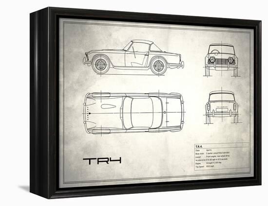 Triumph TR4 White-Mark Rogan-Framed Stretched Canvas