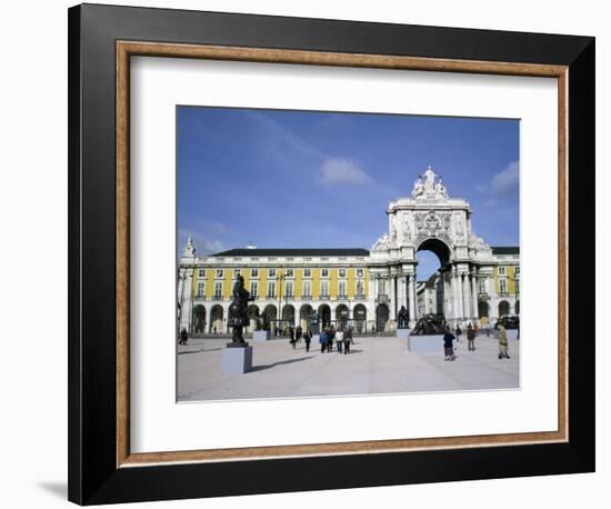 Triumphal Arch and Praca do Comercio, Baixa, Lisbon, Portugal-Michele Molinari-Framed Photographic Print