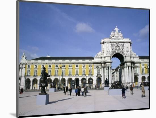 Triumphal Arch and Praca do Comercio, Baixa, Lisbon, Portugal-Michele Molinari-Mounted Photographic Print