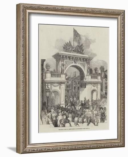 Triumphal Arch at Albert-Bridge, Manchester-null-Framed Giclee Print