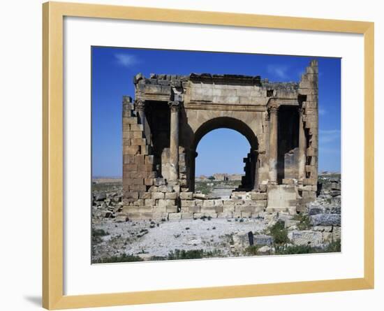 Triumphal Arch of Septimius Severus Dedicated in 195 Ad in Ancient Roman City of Ammaedara-null-Framed Giclee Print