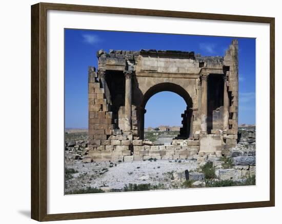 Triumphal Arch of Septimius Severus Dedicated in 195 Ad in Ancient Roman City of Ammaedara-null-Framed Giclee Print