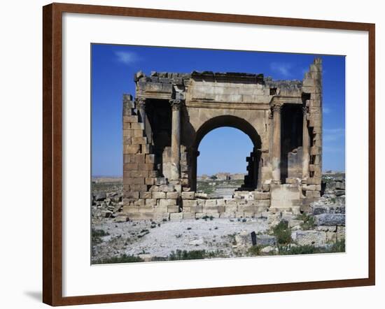 Triumphal Arch of Septimius Severus Dedicated in 195 Ad in Ancient Roman City of Ammaedara-null-Framed Giclee Print