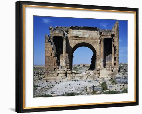 Triumphal Arch of Septimius Severus Dedicated in 195 Ad in Ancient Roman City of Ammaedara-null-Framed Giclee Print