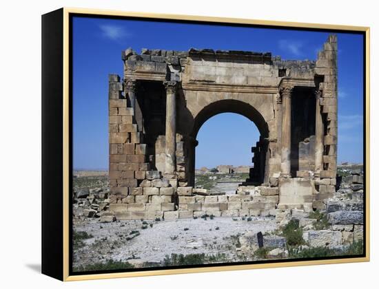 Triumphal Arch of Septimius Severus Dedicated in 195 Ad in Ancient Roman City of Ammaedara-null-Framed Premier Image Canvas