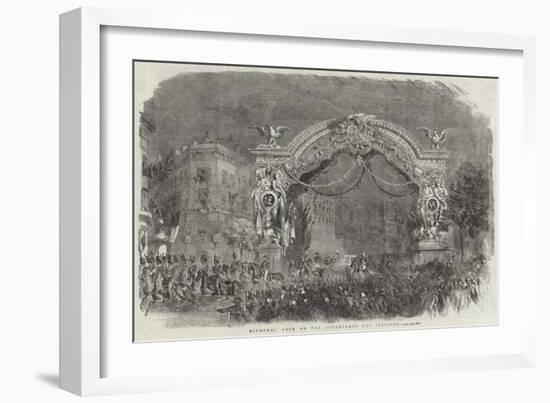 Triumphal Arch on the Boulevards Des Italiens-null-Framed Giclee Print