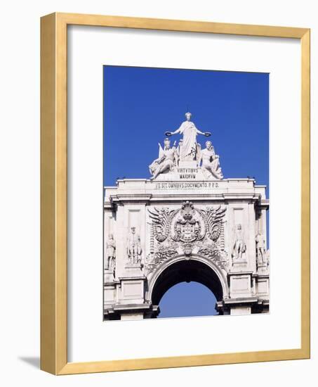 Triumphal Arch or Arch of Rua Augusta in Commerce Square-null-Framed Giclee Print