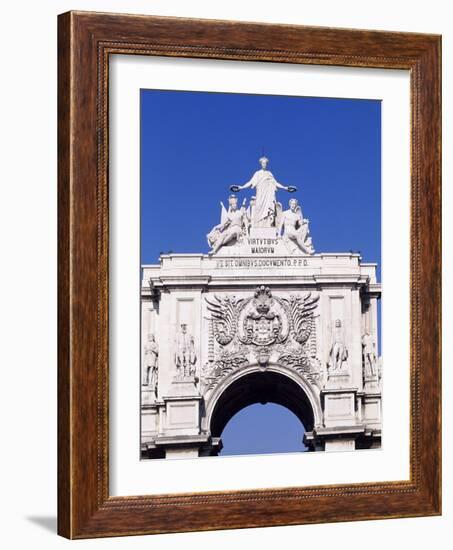 Triumphal Arch or Arch of Rua Augusta in Commerce Square-null-Framed Giclee Print