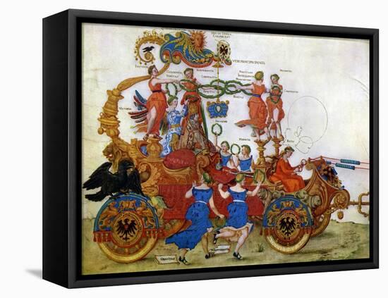 'Triumphal Car of the Emperor Maximilian I', 16th century.Artist: Albrecht Dürer-Albrecht Durer-Framed Premier Image Canvas