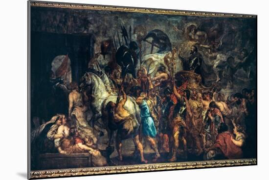 Triumphal Entry of Henri IV in Paris (March 22, 1594), 1627-1630 (Oil on Canvas)-Peter Paul Rubens-Mounted Giclee Print