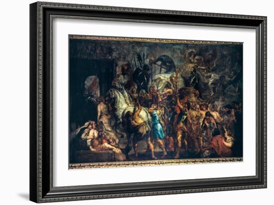 Triumphal Entry of Henri IV in Paris (March 22, 1594), 1627-1630 (Oil on Canvas)-Peter Paul Rubens-Framed Giclee Print