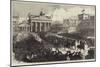Triumphal Entry of the Prussian Army into Berlin, Troops Passing the Brandenburg Gate-null-Mounted Giclee Print