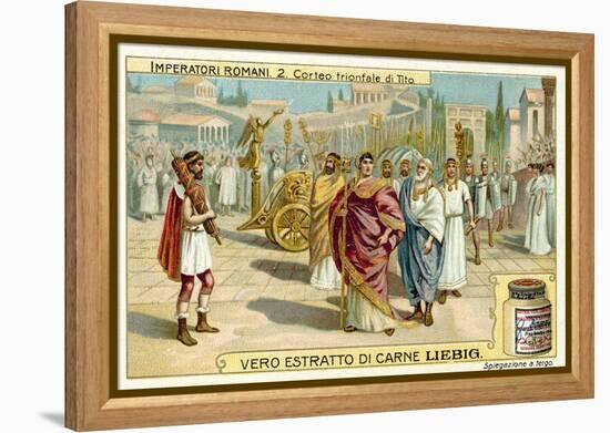 Triumphal Procession of Titus, Rome-null-Framed Premier Image Canvas