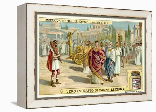 Triumphal Procession of Titus, Rome-null-Framed Premier Image Canvas