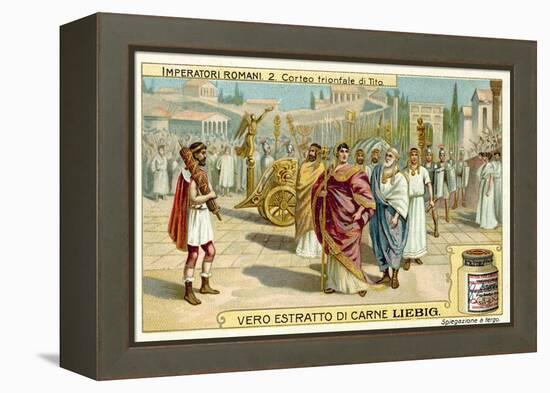 Triumphal Procession of Titus, Rome-null-Framed Premier Image Canvas