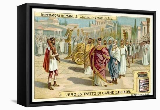 Triumphal Procession of Titus, Rome-null-Framed Premier Image Canvas