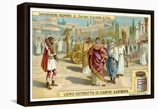 Triumphal Procession of Titus, Rome-null-Framed Premier Image Canvas