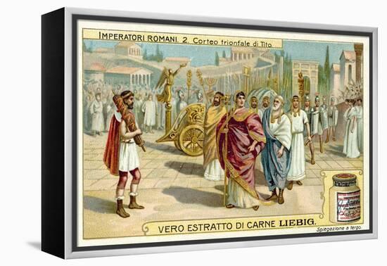 Triumphal Procession of Titus, Rome-null-Framed Premier Image Canvas