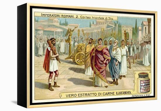 Triumphal Procession of Titus, Rome-null-Framed Premier Image Canvas