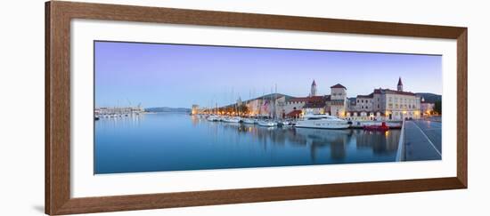 Trogir's Historic Stari Grad (Old Town) Defensive Walls and Harbour, Trogir, Dalmatia, Croatia-Doug Pearson-Framed Photographic Print