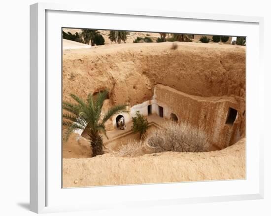 Troglodyte Pit Home, Berber Underground Dwellings, Matmata, Tunisia, North Africa, Africa-Dallas & John Heaton-Framed Photographic Print