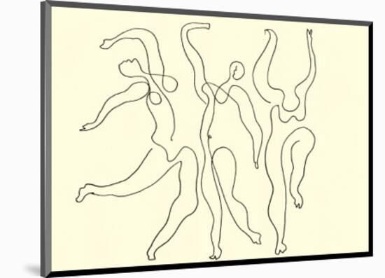 Trois Danseuses, c.1924-Pablo Picasso-Mounted Serigraph