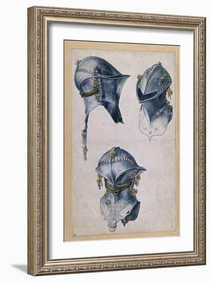 Trois études d'un casque-Albrecht Dürer-Framed Giclee Print