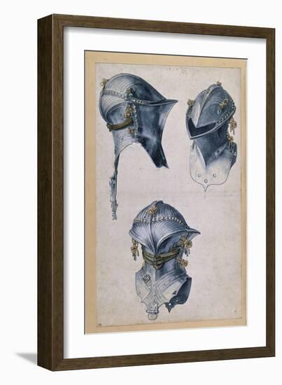 Trois études d'un casque-Albrecht Dürer-Framed Giclee Print