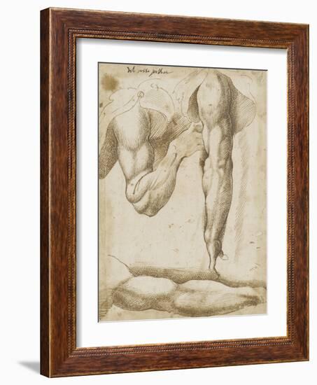 Trois études de bras: un plié, un pendant et un tendu-Bartolomeo Passarotti-Framed Giclee Print