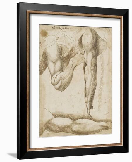 Trois études de bras: un plié, un pendant et un tendu-Bartolomeo Passarotti-Framed Giclee Print