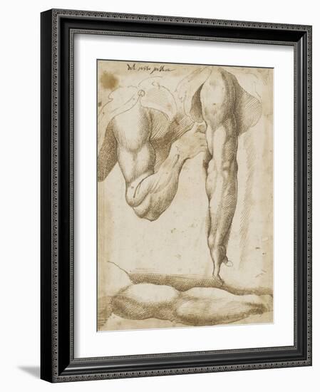 Trois études de bras: un plié, un pendant et un tendu-Bartolomeo Passarotti-Framed Giclee Print