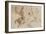 Trois études de cavaliers orientaux allant sur la droite d'après "Le Voyage en Inde pendant les-Eugene Delacroix-Framed Giclee Print