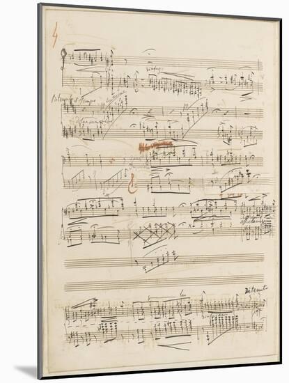 Trois études de concert. Piano. S 144 : page 4-Franz Liszt-Mounted Giclee Print