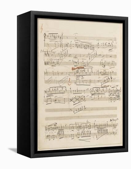 Trois études de concert. Piano. S 144 : page 4-Franz Liszt-Framed Premier Image Canvas