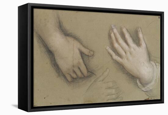Trois études de mains-Federico Barocci-Framed Premier Image Canvas