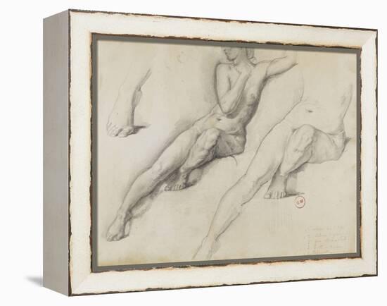 Trois études pour Léda-Gustave Moreau-Framed Premier Image Canvas