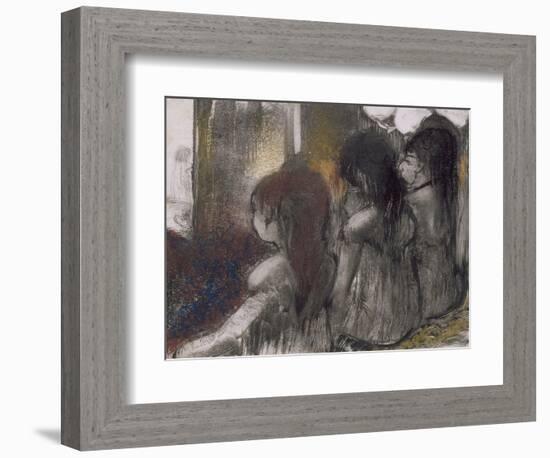 Trois filles assises de dos-Edgar Degas-Framed Giclee Print