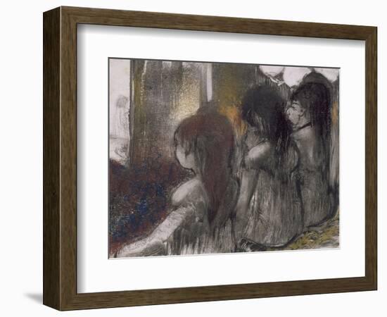 Trois filles assises de dos-Edgar Degas-Framed Giclee Print