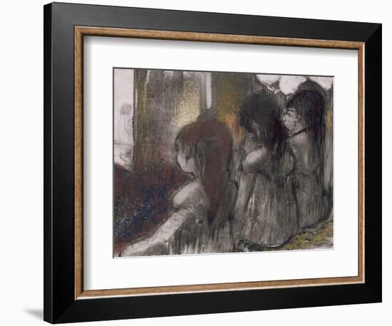 Trois filles assises de dos-Edgar Degas-Framed Giclee Print